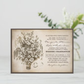 typographie vintage invitations uniques de mariage (Debout devant)