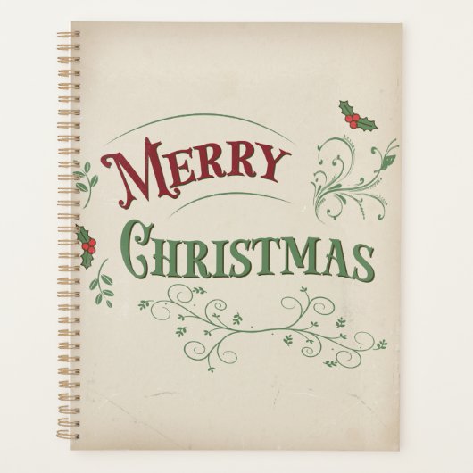Typographie vintage Joyeux Noël (Devant)