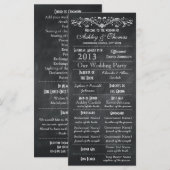 Typographie vintage - Programmes de mariage (Devant / Derrière)