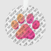 Typographie WOOF Empreinte de Patte de Chien Anima (devant)