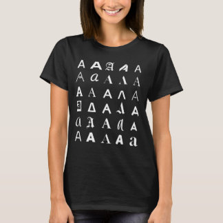 Typography A letter mosaic design. T-shirt