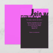 TYPOGRAPHY Bar Bat Mitzvah Party Neon Kaart (Voorkant / Achterkant)