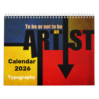 Typography Calendar Kalender