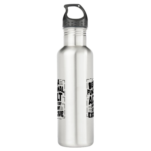 Typography design  Motivational Waterfles (Achterkant)