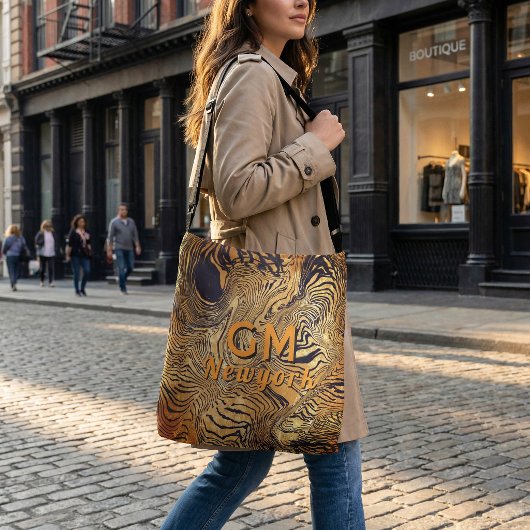 Typography monogrammed create your own tote bag