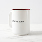 Typography Mug Design – Best Wife Ever (Devant gauche)