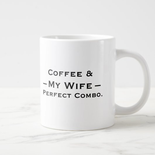 Typography Mug Design – Coffee & My Wife (Droite)