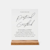 Typography postcard guest book wedding acrylic (Recto)