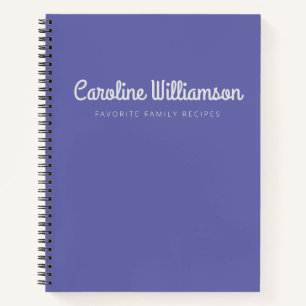 Typography Purple Custom Recipe minimaliseren Notitieboek