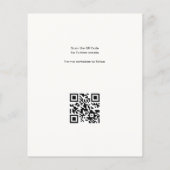 Typography QR Code Free Cake Wedding Save The Date Flyer (Achterkant)