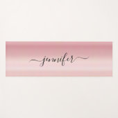 Typography Script Name Elegant Rose Gold Fitness Yogamat (Voorkant (horizontaal))
