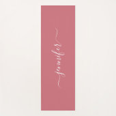 Typography Script Personalized Name Rose Gold Yogamat (Voorkant)