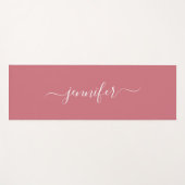 Typography Script Personalized Name Rose Gold Yogamat (Voorkant (horizontaal))