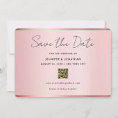 Typography Script Save The Date Chic Rose Gold (Devant)