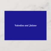 Typography Style Dark Blue Wedding Accommodation Informatiekaartje (Achterkant)