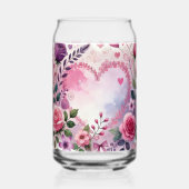 Typography text floral hearts romantic watercolor  (Verso)