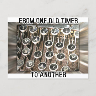 Typwriter Birthday Greeting Briefkaart