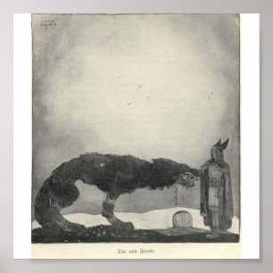 Tyr und Fenrir Poster