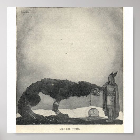 Tyr und Fenrir Poster (Voorkant)