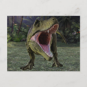 Tyrannosaurs Dinosaurus Jungle Scène Briefkaart