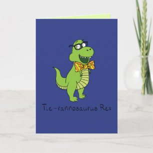 Tyrannosaurus Bowtie T Rex Funny Wenskaart Kaart