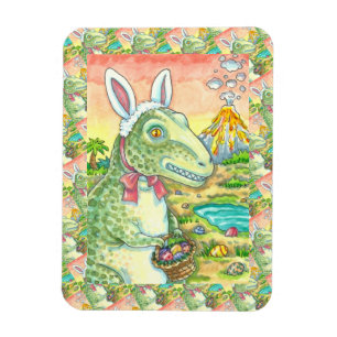 TYRANNOSAURUS, CUTE T-REX, EENVOUDIGERE BUNNY DINO MAGNEET