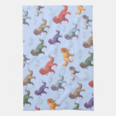 Tyrannosaurus Dinosaur dino Pattern Cute Summer Theedoek (Verticaal)