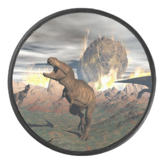 Tyrannosaurus dinosaur exctinctie - 3D rendering Hockey Puck