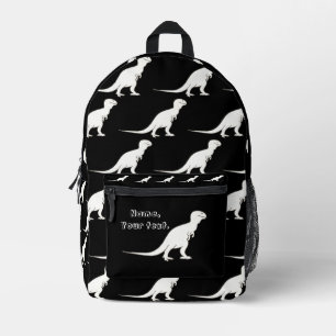 Tyrannosaurus Dinosaures blanc sur sacs noirs