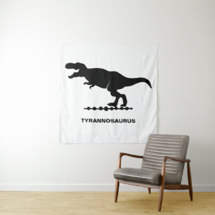 Tyrannosaurus Dinosaurus Silhouet Wandkleed