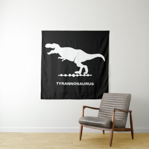 Tyrannosaurus dinosaurus silhouet wandkleed