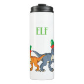 Tyrannosaurus Elf Squad Xmas T-Rex Dinosaurus Chri Thermosbeker (Voorkant)