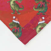 Tyrannosaurus Kerstmis Fleece Deken (Hoek)