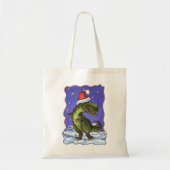 Tyrannosaurus Kerstmis Tote Bag (Voorkant)