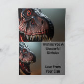 Tyrannosaurus Rex, Carte Anniversaire (Intérieur)