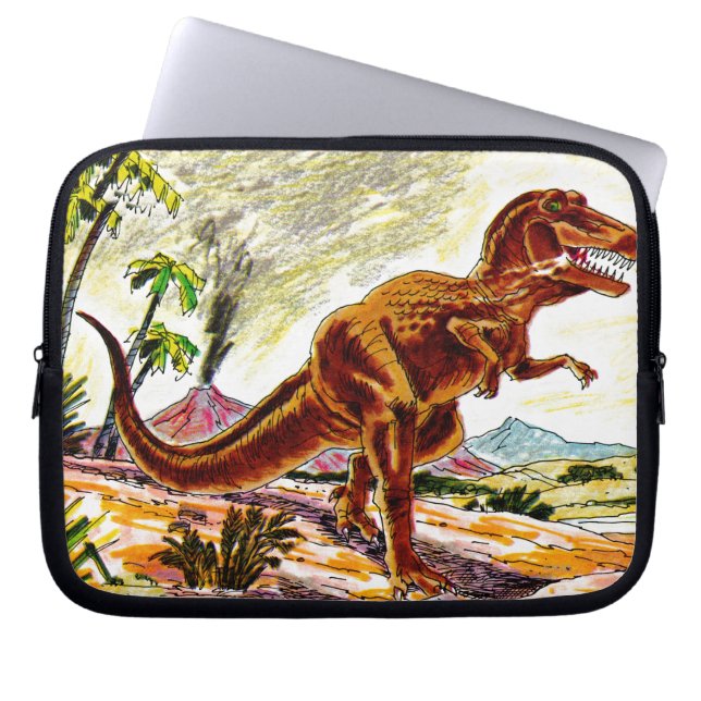 Tyrannosaurus Rex Dinosaur Laptop Sleeve (Voorkant)