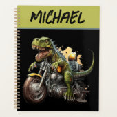 Tyrannosaurus Rex Dinosaur Monter une moto (Devant)