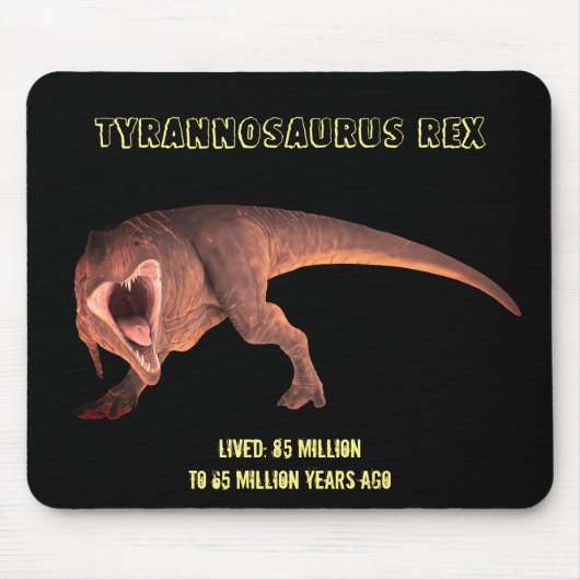 Tyrannosaurus Rex Dinosaur Mousepad Muismat (Voorkant)