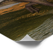 Tyrannosaurus rex dinosaurus - 3D rendering Poster (Hoek)