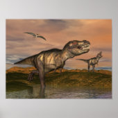 Tyrannosaurus rex dinosaurus - 3D rendering Poster (Voorkant)