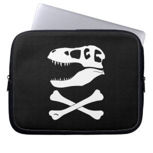 Tyrannosaurus rex Jolly Roger Piratenvlag Laptop Sleeve