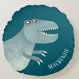Tyrannosaurus Rex Leuk Gepersonaliseerd Rond Kussen