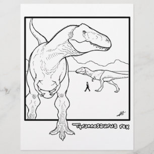 Tyrannosaurus rex - Page de coloration.
