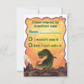 Tyrannosaurus Rex Party Centre RSVP (Dos)