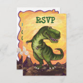 Tyrannosaurus Rex Party Centre RSVP (Devant / Derrière)