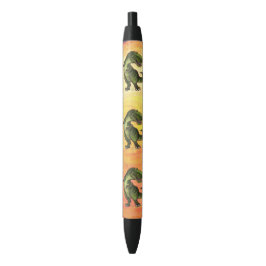 Tyrannosaurus Rex Pattern Sinaasappel Zwarte Inkt Pen