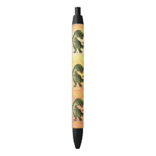 Tyrannosaurus Rex Pattern Sinaasappel Zwarte Inkt Pen