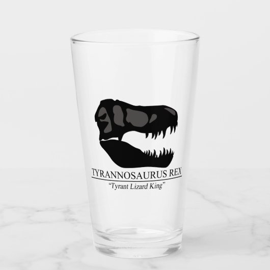 Tyrannosaurus Rex Skull Glas (Voorkant)