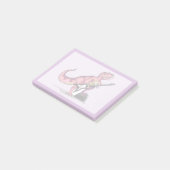 Tyrannosaurus rex speelt gitaar. post-it® notes (Schuin)