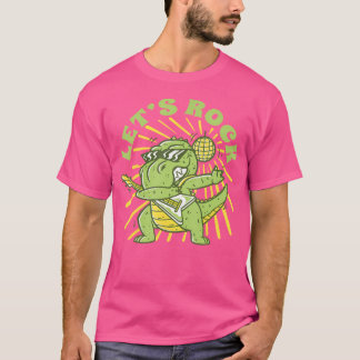 Tyrannosaurus rex spelen gitaar t rex grappig din t-shirt